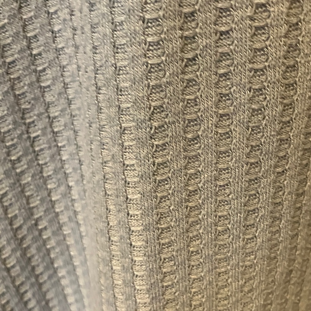 Olive Green V-Neck Ribbed Sweater - Picture 4 of 5